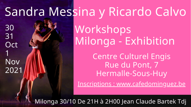 Stage Sandra Messina y Ricardo Calvo 30, 31 Octobre et 1 Novembre 2021